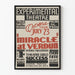 Vintage plakat for eksperimentel teater Miracle at Verdun