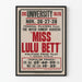 Vintage teaterplakat Miss Lulu Bett