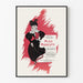 Vintage plakat af Miss Modesty til retro vægdekoration