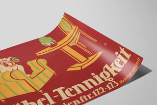 Plakat vintage Möbel-Tennigkeit Berlin retro vægdekoration — visning af kunstværket