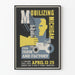Plakat Mobiliserer Michigan til Landbrug og Fabrik - Vintage Industriel Vægdekoration