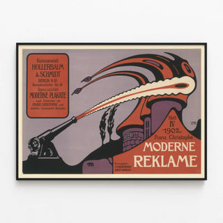 Plakat Moderne Reklame 1902 af Franz Christophe - Vintage vægdekoration — indrammet kunstværk på væggen