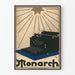 Vintage plakat af skrivemaskinen Monarch til vægdekoration