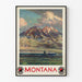 Vintage plakat Bjerg Montana Northern Pacific