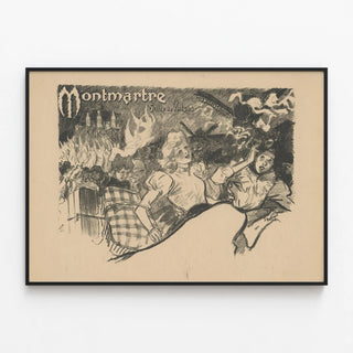 Plakat Montmartre Valsesuite - Vintage vægdekoration — indrammet kunstværk på væggen