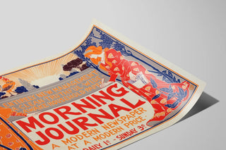 Poster Vintage Morning Journal - Retro Vægdekoration Plakat — visning af kunstværket