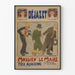 Vintage teaterplakat "Mossieu" le Maire - Alsace-inspireret scenografi