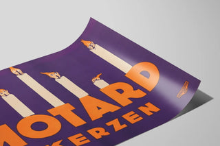 Plakat vintage Motard Kerzen til vægdekoration — visning af kunstværket