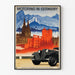 Vintage motoring plakat i Tyskland - Vægdekoration til bil