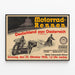 Plakat Vintage Moto-løb Tyskland mod Østrig 1936 — indrammet kunstværk på væggen