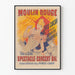 Vintage plakat Moulin Rouge Paris Cancan forestilling aften