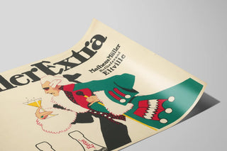 Plakat vintage Müller Extra - Retro elegant vægdekoration — visning af kunstværket