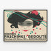Plakat vintage Münchner Faschings-Redoute 1914 — indrammet kunstværk på væggen