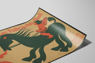 Plakat vintage Münchner Fastnachtsball til vægdekoration — visning af kunstværket
