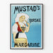Vintage plakat af Mustad's Norske Margarine til vægdekoration