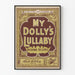 Vintage plakat My Dolly's Lullaby - Retro vægdekoration