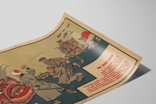 Sovjetisk vintageplakat 'Mes Amis Russes' - Historisk vægdekoration — visning af kunstværket