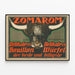 Plakat Vintage Zomarom Bouillon Delikatess — indrammet kunstværk på væggen