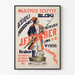 Vintage reklameplakat J.F. Fischer - Ægte vægdekoration