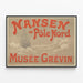 Plakat Vintage Nansen ved Nordpolen Grevin-museet — indrammet kunstværk på væggen