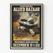 Vintage plakat National Allied Bazaar Boston Krig