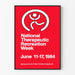 Vintage plakat National Therapeutic Recreation Week 1984 vægdekoration