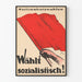 Vintage rød plakat til socialismevalg