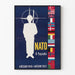 Vægplakat Fødselsdag 8 år for NATO - Vintage plakat til vægdekoration