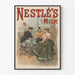 Vintage plakat af Nestlé's Mælk til vægdekoration