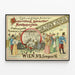 Plakat vintage Værksted for metallurgi og galvanoplastik Heinrich Wiktorin — indrammet kunstværk på væggen