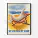 Vintage Neurogastrine plakat - Retro vægdekoration med strand og afslapning