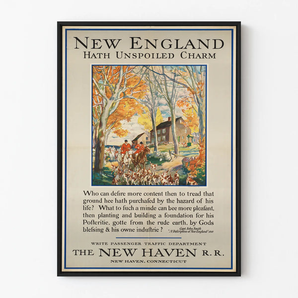 Vintage plakat med ægte New England charme