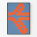Plakat Design Abstrakt Sven Lukin Blå og Orange