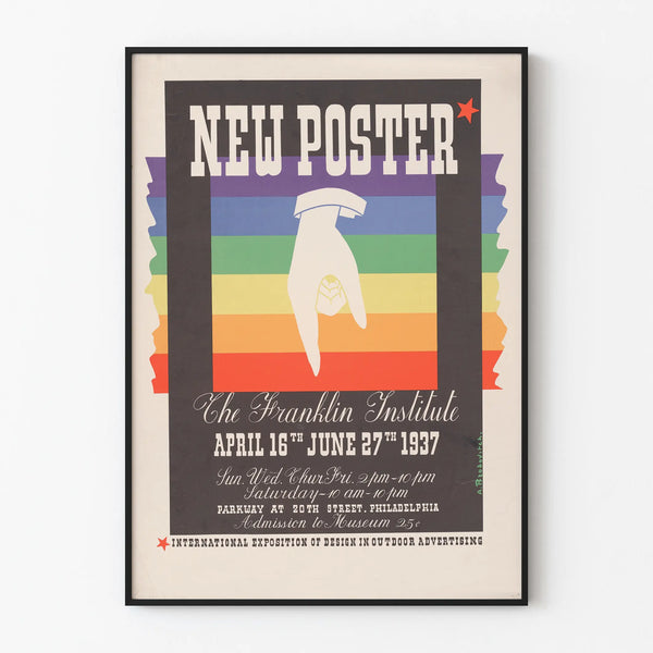 Vintage plakat New Poster Franklin Institute 1937