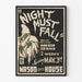 Vintage plakat Night Must Fall - Teater og Horror Drama