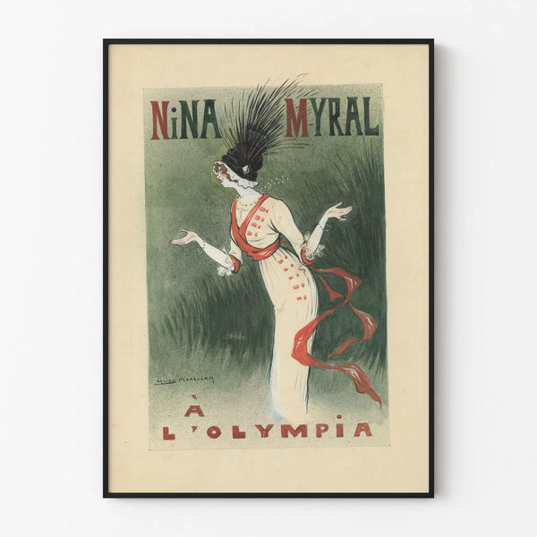 Vintage plakat af Nina Myral på Olympia