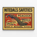 Plakat Vintage Nitedal's Safeties med Påfugl - Retro vægdekoration — indrammet kunstværk på væggen