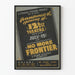 Vintage teaterplakat No More Frontier - Retro vægdekoration