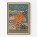 Vintage dekorativ plakat Norge i september