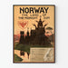 Vintage plakat Norge Midnatsolens jord - Vintage skandinavisk vægdekoration