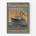 Vintage plakat af Norwegian America Line-skibet Stavangerfjord