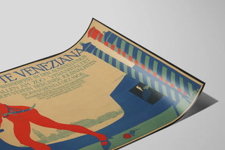 Plakat Notte Veneziana - Vintage vægdekoration fra Venedig — visning af kunstværket