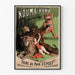 Vintage plakat Nouma-Hawa og hendes Uimodståelige Løvinne - Vægdekoration Cirkus