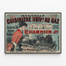 Vintage reklameplakat for gaskomfur Universelle af Chabrier Jeune — indrammet kunstværk på væggen