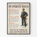 Vintage dekorativ plakat - Kampagne i Porto Rico - november Scribner's