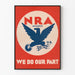 Vægplakat NRA-medlem Vi gør vores del vintage rød og blå