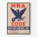 Vintage plakat Code NRA til vedligeholdelse af motorkøretøjer