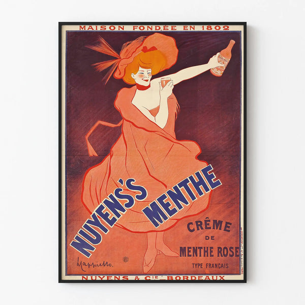 Vintage plakat Nuyens's Menthe - Rose Menthe Creme gammel reklame