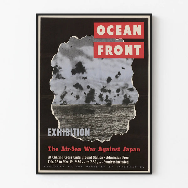 Vintage Ocean Front Plakat Udstilling Luft- og Søkrig