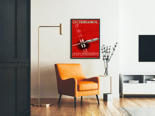 Vintage plakat Octensanol blodtryksmåler vægdekoration